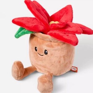 GIGGLESCAPE 7” POINSETTIA FLOWER POT PLUSH